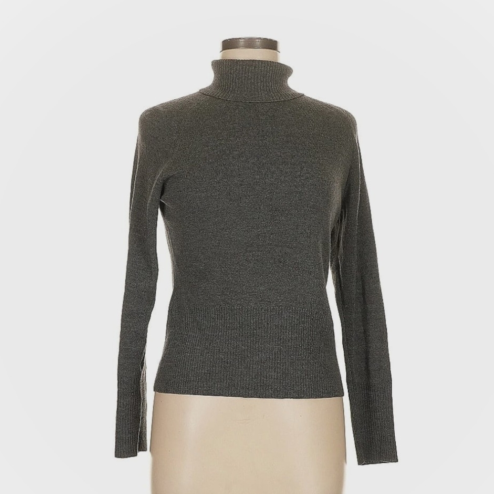 Ann Taylor Loft Charcoal Turtleneck Sweater